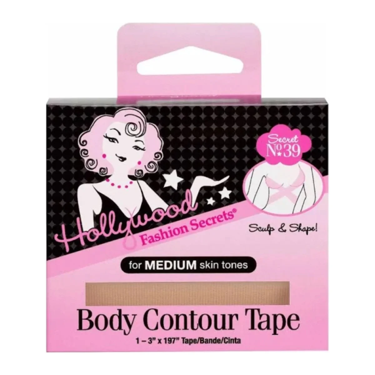 HOLLYWOOD FASHION SECRETS BODY CONTOUR TAPE MEDIUM