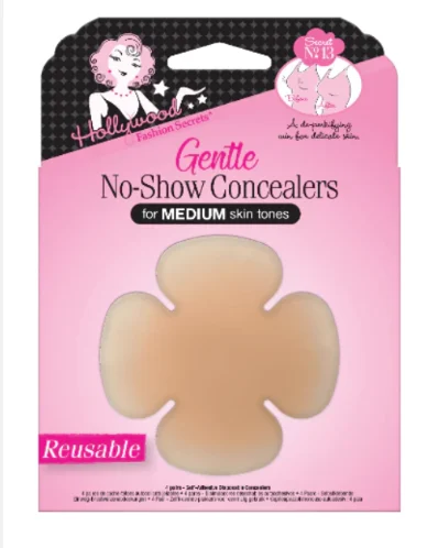 HFS GENTLE NO SHOW CONCEALERS PETALOS REUSABLE (4 PARES)