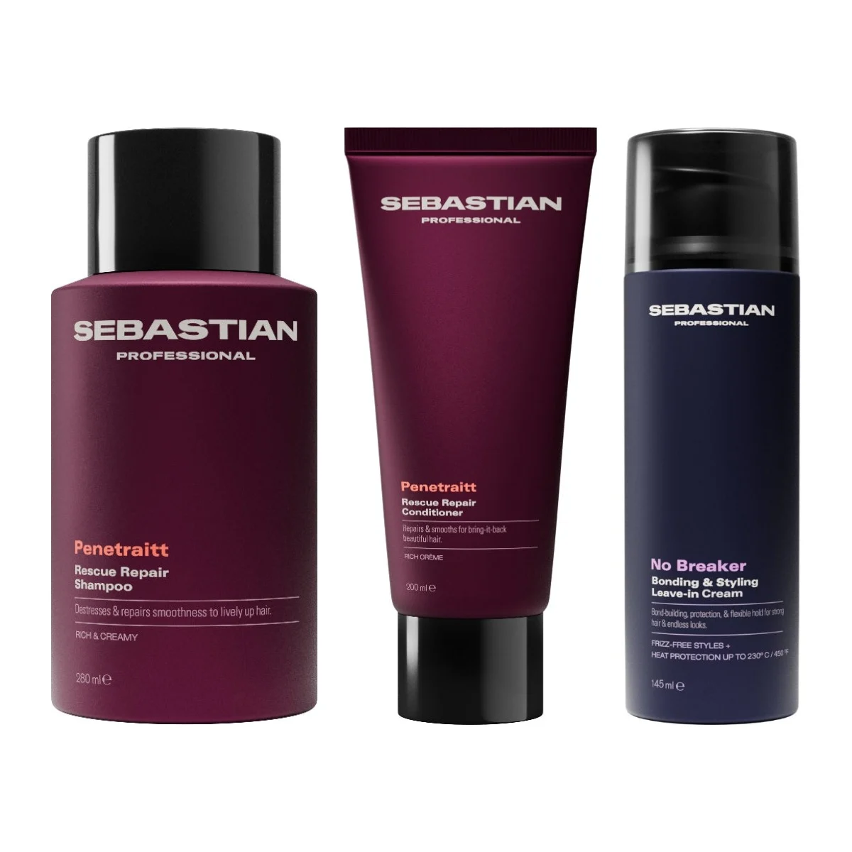 SEBASTIAN KIT MINI PENETRAITT (SHAMPOO, CONDITIONER Y LEAVE IN NO BREAKER)