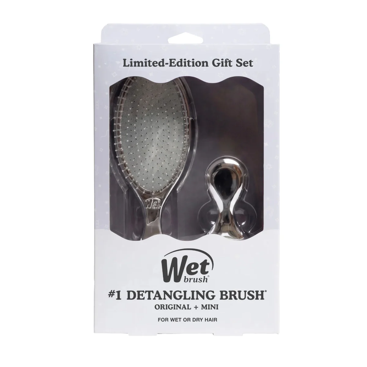 WET BRUSH KIT ORIGINAL + MINI FESTIVE FINISH - SILVER