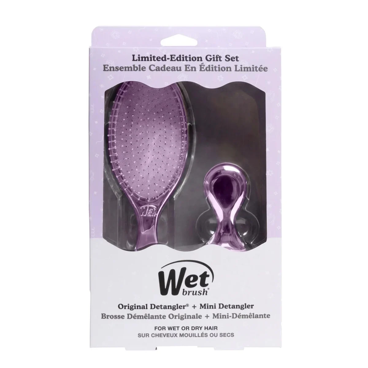 WET BRUSH KIT ORIGINAL + MINI FESTIVE FINISH - PURPLE