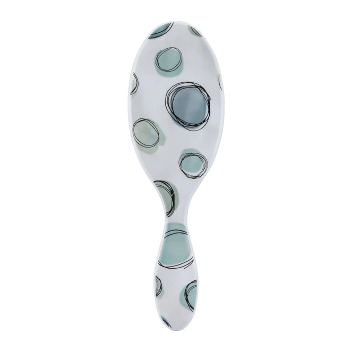 WET BRUSH ORIGINAL WATERCOLOR MOTIF TEAL DOTS