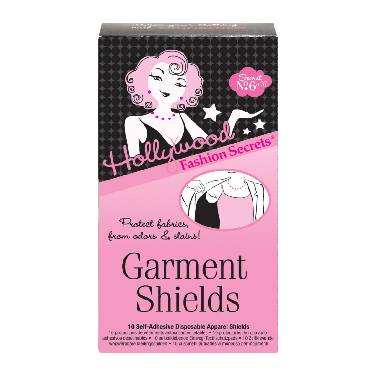 HOLLYWOOD FASHION SECRETS GARMENT SHIELDS ESCUDO AXILAS DESECHABLE (10 UND)