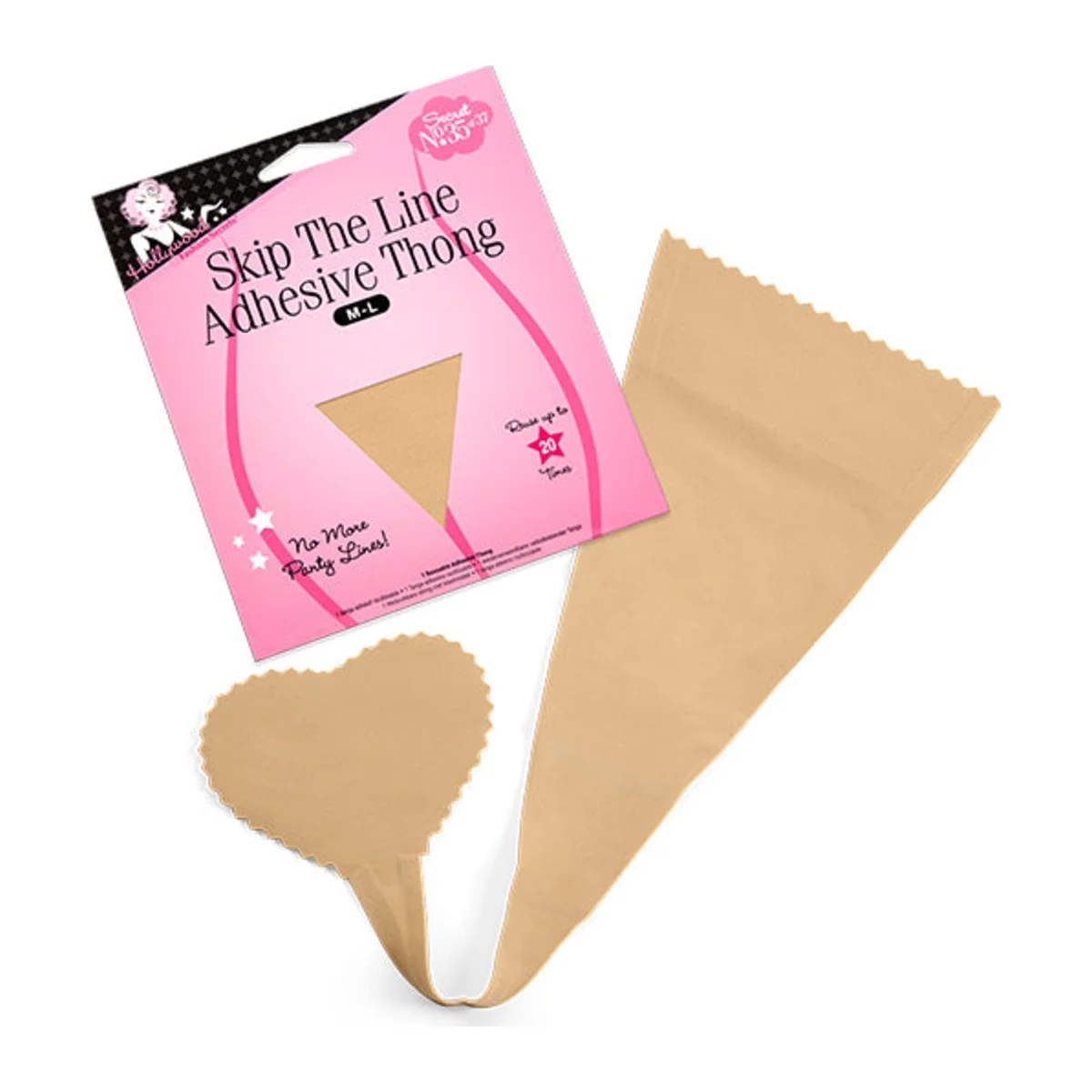 HOLLYWOOD FASHION SECRETS SKIP THE LINE BRAGA ADHESIVA REUSABLE (SIZE M/L)