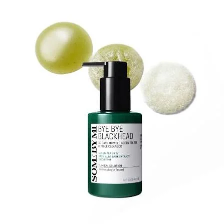 (SB) SOME BY MI BYE BYE BLACKHEAD 30 DAYS MIRACLE GREEN TEA TOX BUBBLE CLEANSER 120G