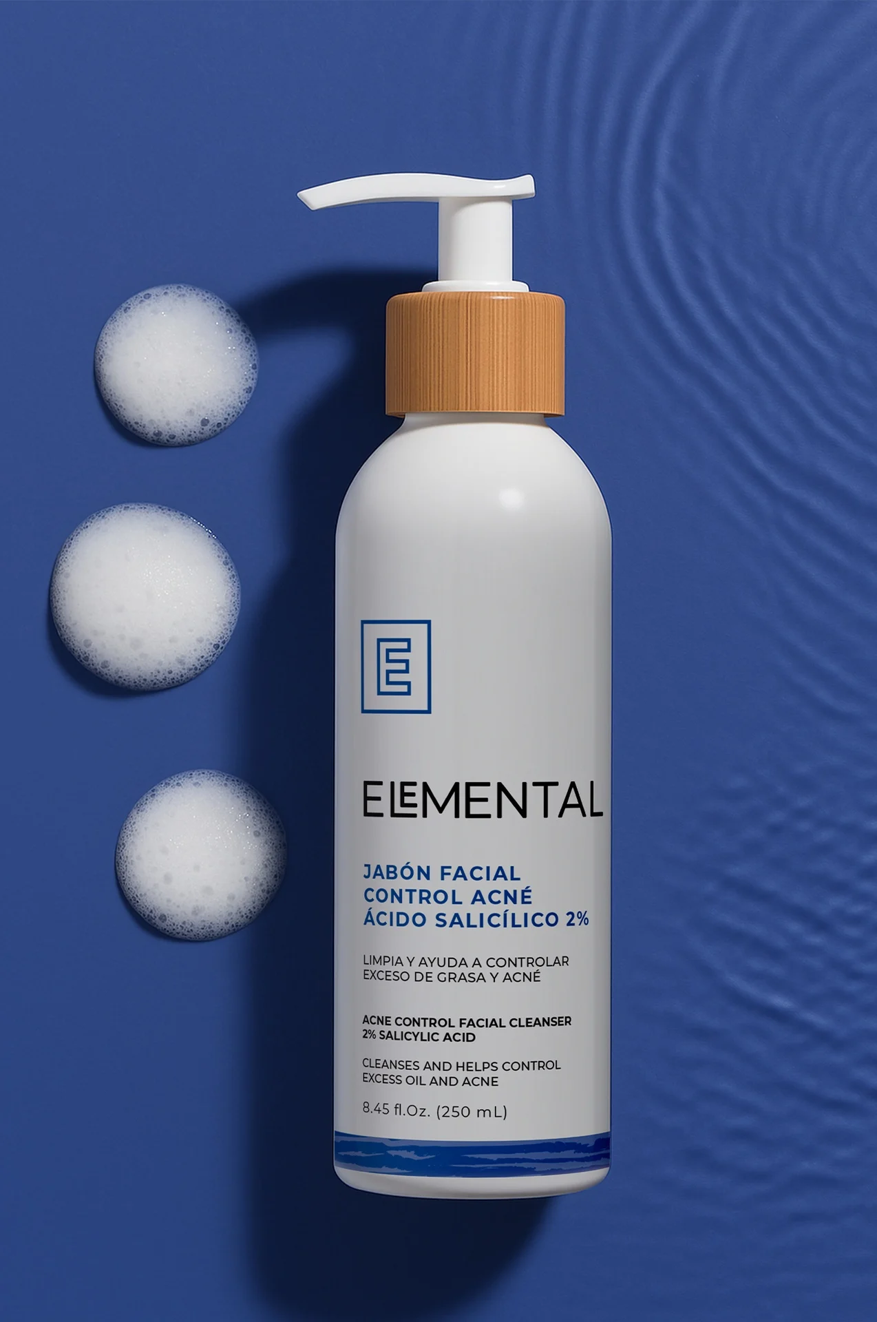 ELEMENTAL JABON FACIAL CONTROL ACNE CON ACIDO SALICILICO 2% 8OZ