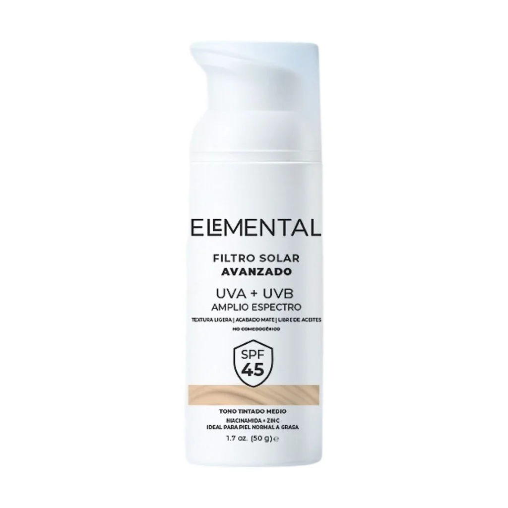ELEMENTAL FILTRO SOLAR UVA+UVB SPF45 ELEMENTAL (CON TONO)