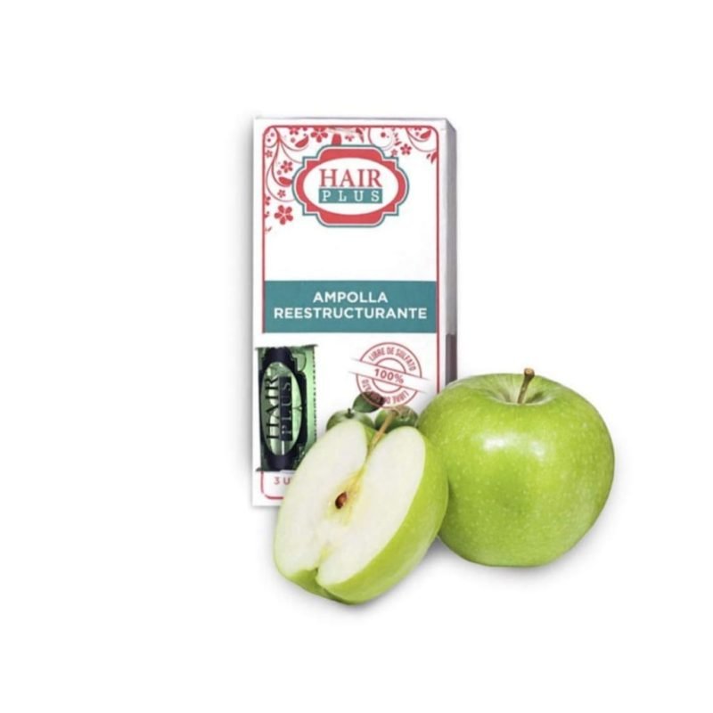 HAIR PLUS AMPOLLAS REESTRUCTURANTE MANZANA VERDE  3/1