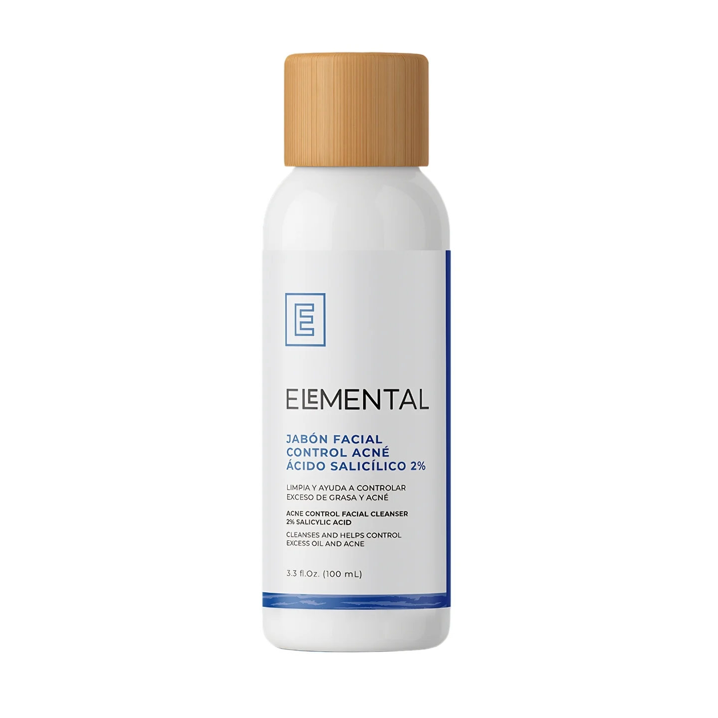 ELEMENTAL Jabón facial Control Acné con Ácido Salicilico 2% 3.3 oz
