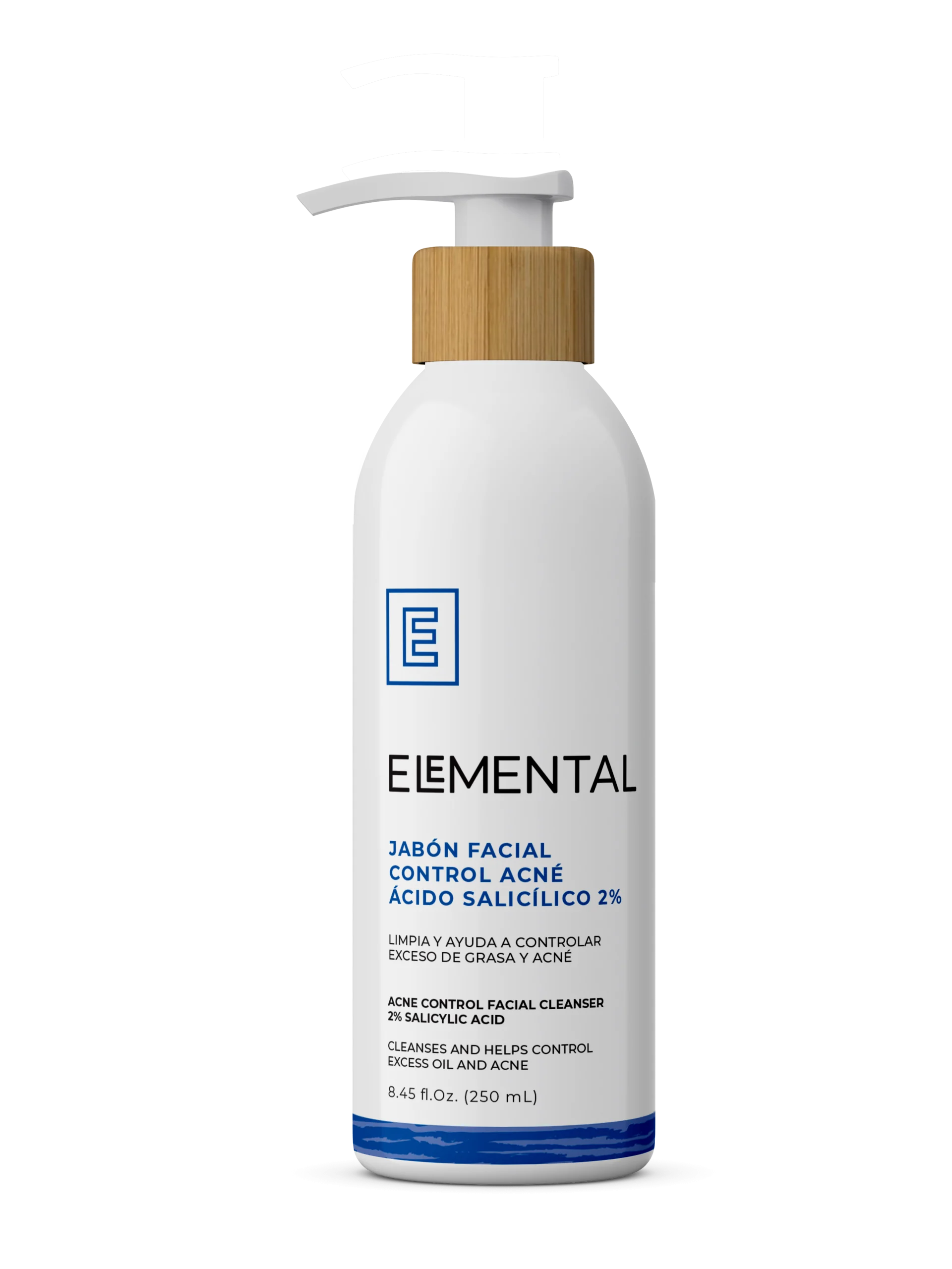 ELEMENTAL Jabón facial Control Acné con Ácido Salicilico 2% 8oz